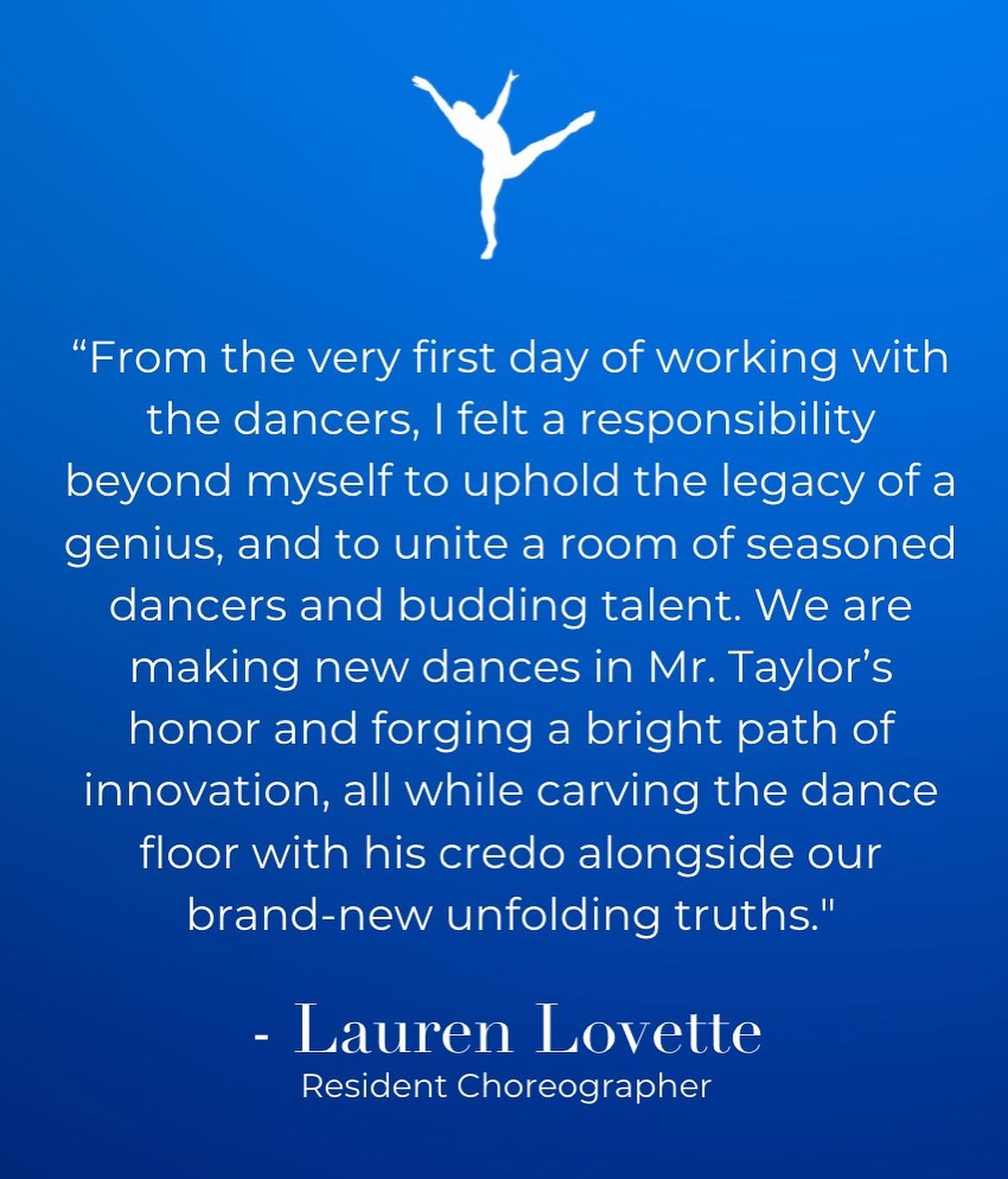 DANCE NEWS: Lauren Lovette Is Paul Taylor Dance Company's First ...